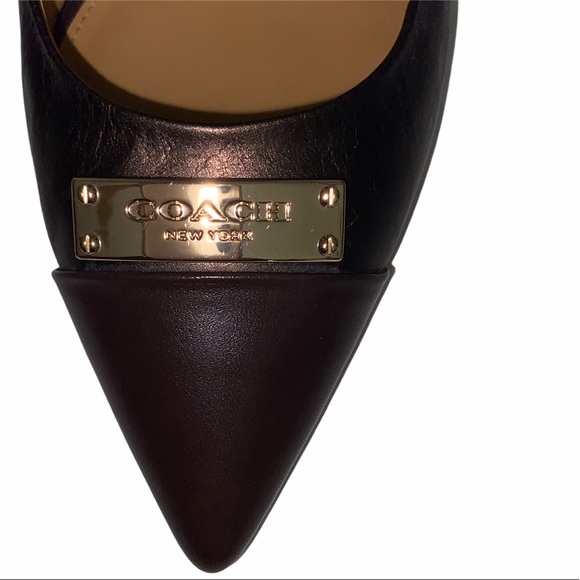 Coach Leather Zan Mat Calf Pump Shoes size 5B - Picture 9 of 13
